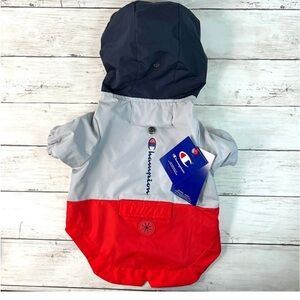 Champion size extra small rain jacket for Dogs with pockets on back